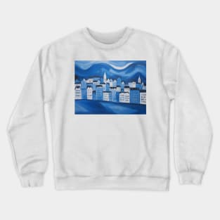 Oslo in Picasso's Blue Period style Crewneck Sweatshirt